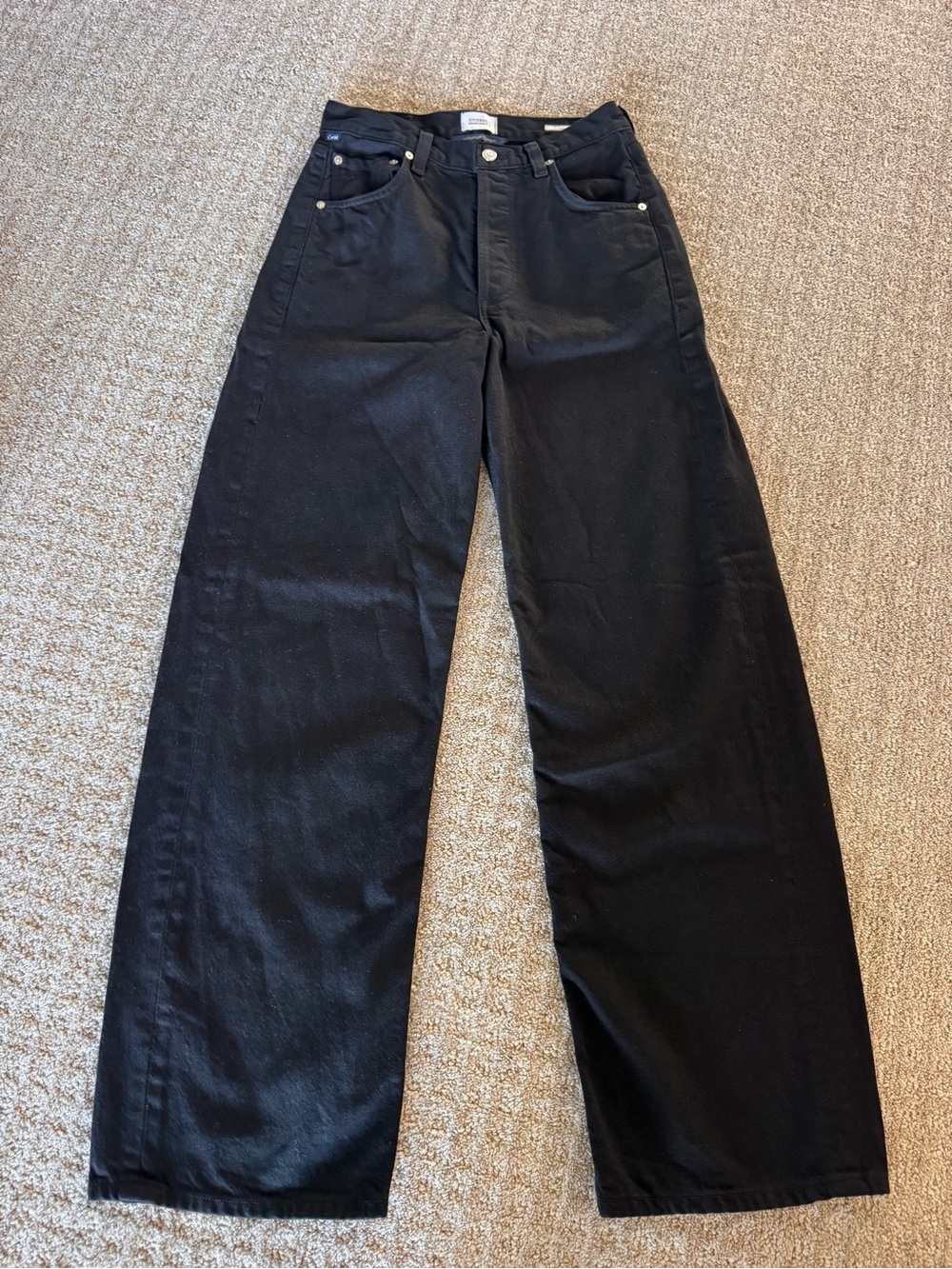CITIZENS OF HUMANITY AYLA JEAN IN SOLID BLACK SIZE 25
